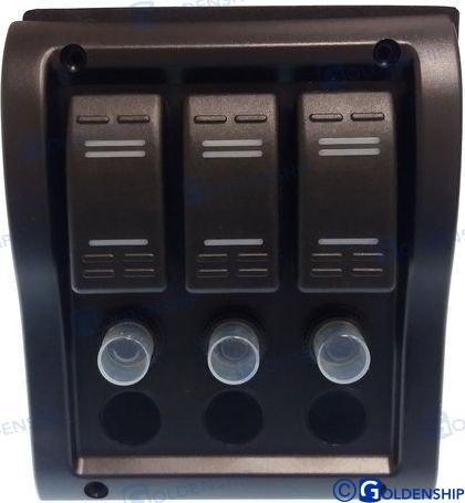 3 GANG WATERPROOF SWITCH PANEL | OEM 11176 | SWITCH | GOLDENSHIP | RECAMBIOS Marine Parts & Accessories | RECAMBIOS Marine Parts & Accessories