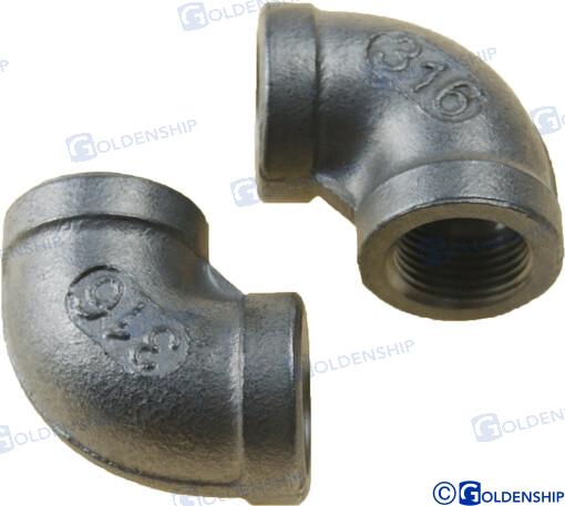 90º ELBOW BANDED AISI316 3/8" (2) | OEM 30540 | ELBOW | GOLDENSHIP