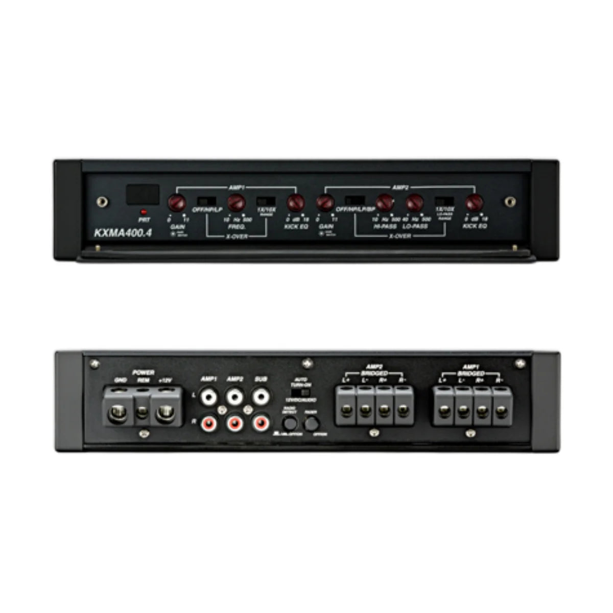 Image of a marine amplifier on a white background.