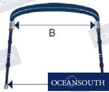 3 BOW BIMINI 170/190CM | OEM 0622B | BIMINI | OCEANSOUTH | RECAMBIOS Marine Parts & Accessories | RECAMBIOS Marine Parts & Accessories