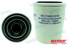 YANMAR OIL FILTER | OEM  119005-35100 | 4LH-HTE, -TE | RECMAR