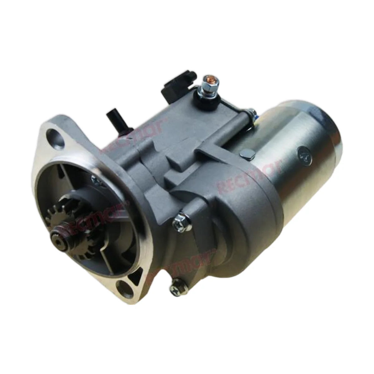 Image of a starter motor on a white background.