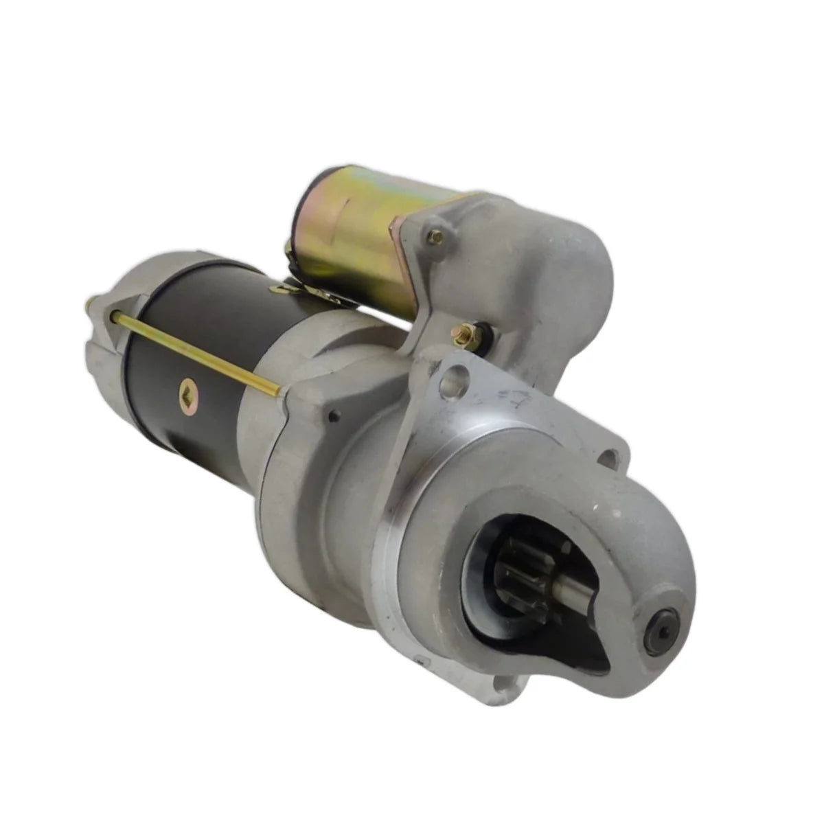 Image of a starter motor on a white background.