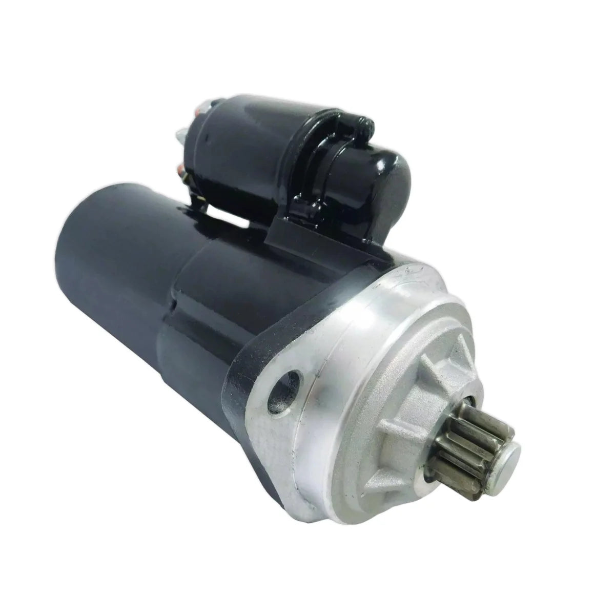 Image of a starter motor on a white background.