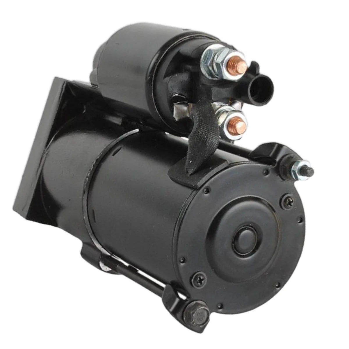 Image of a starter motor on a white background.
