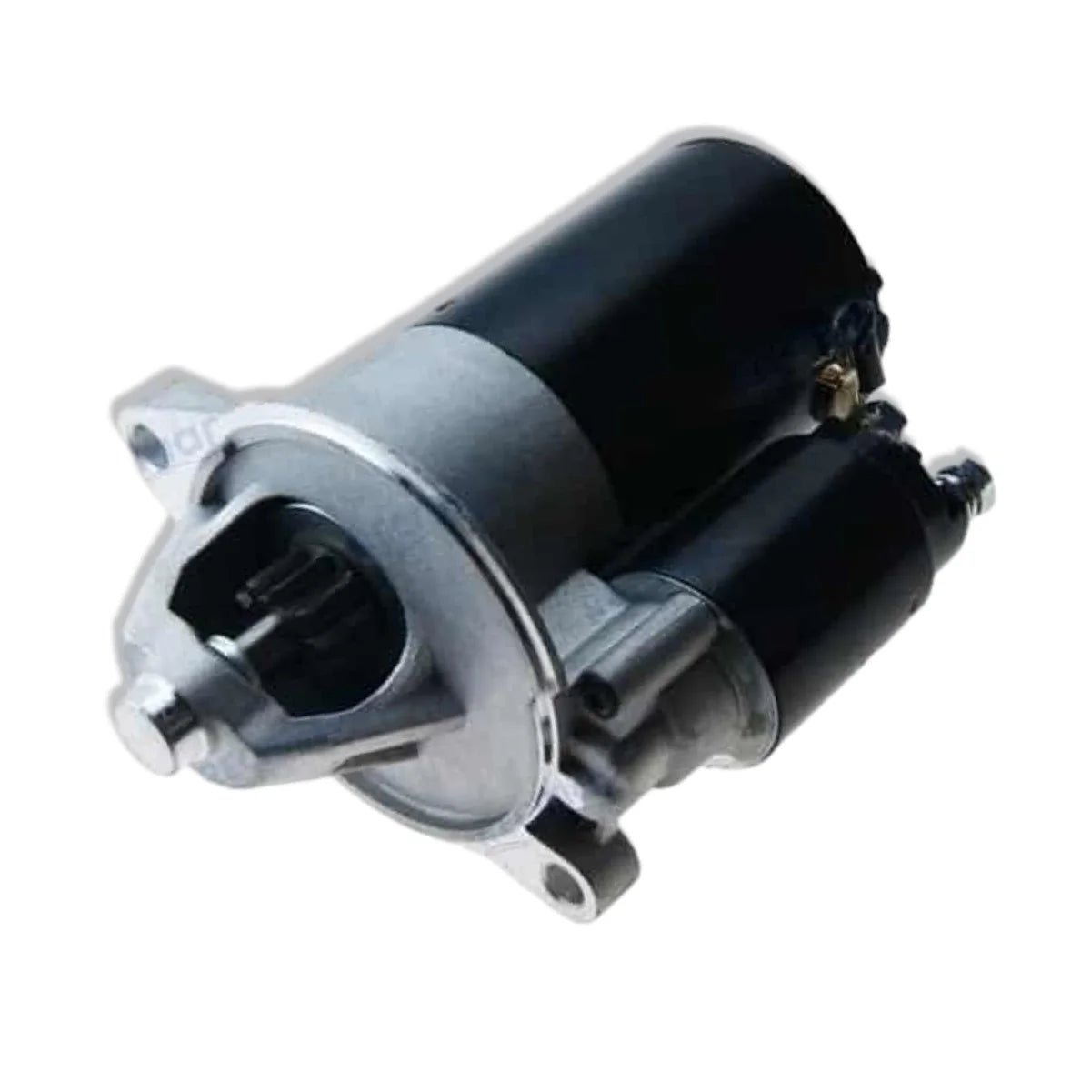 Image of a starter motor on a white background.