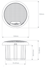 AQUATIC AV 3" Full Range, Compact Speaker | OEM  3.0UN-4 | AQUATIC