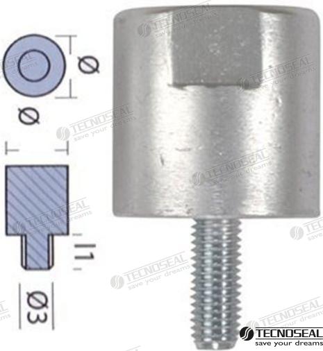 YANMAR ROD FOR YANMAR - DIA. 40 M10 | OEM 01310 | ANODES | TECNOSEAL
