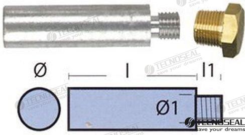 ONAN ROD COMPLETE FOR YANMAR | OEM 01318T | ANODES | TECNOSEAL