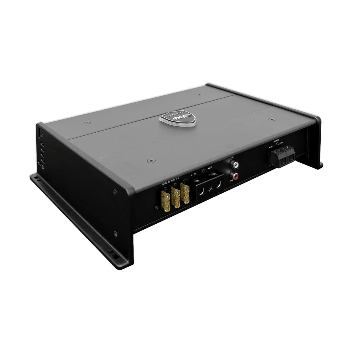 Image of a marine amplifier on a white background.