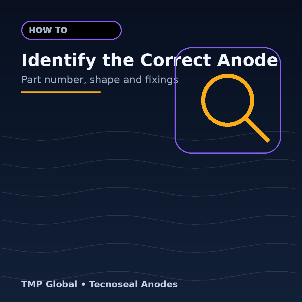 How to Identify the Correct Anode: Part Number, Shape and Fixings
