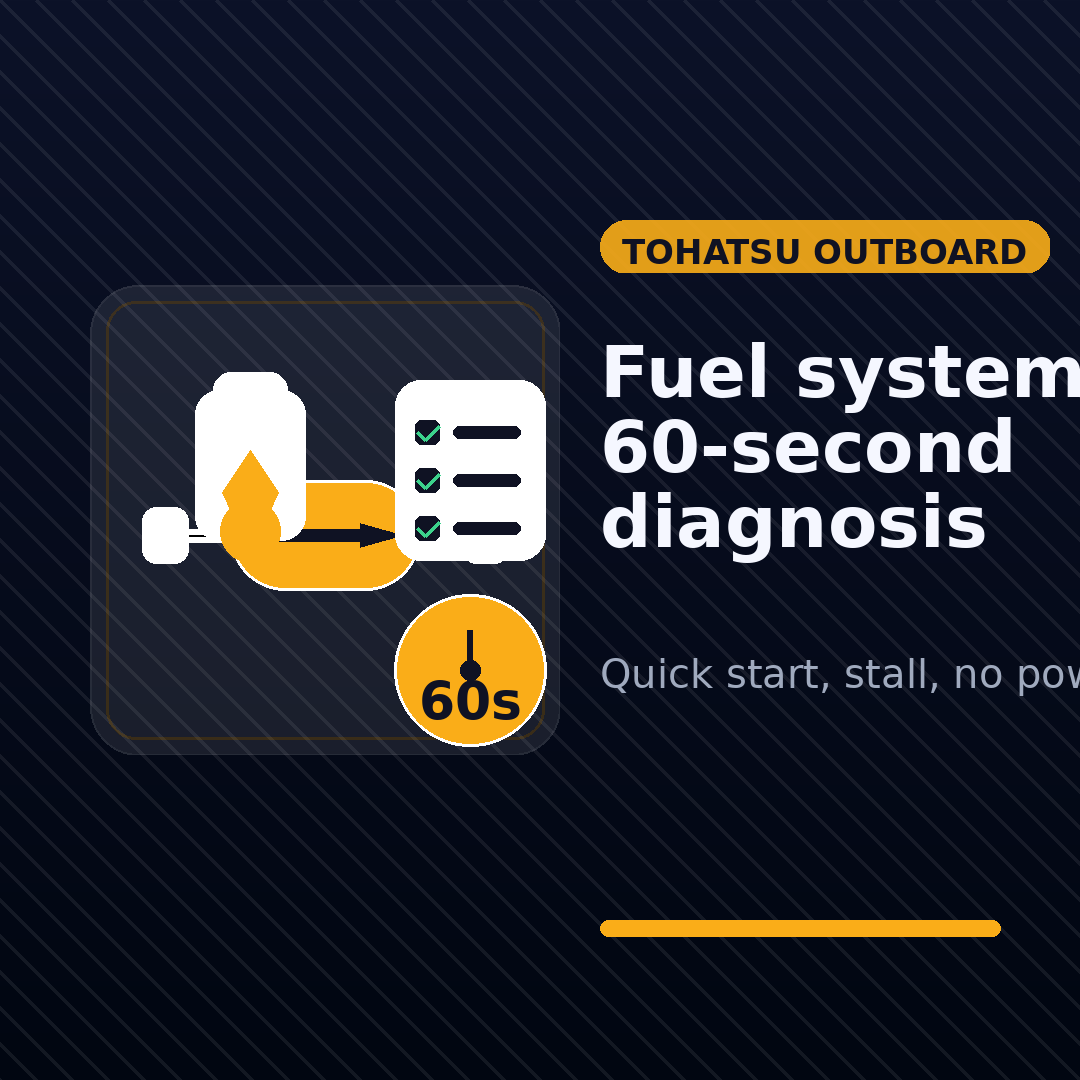 Tohatsu Fuel System Diagnosis: 60 Second Checklist for Fuel Issues
