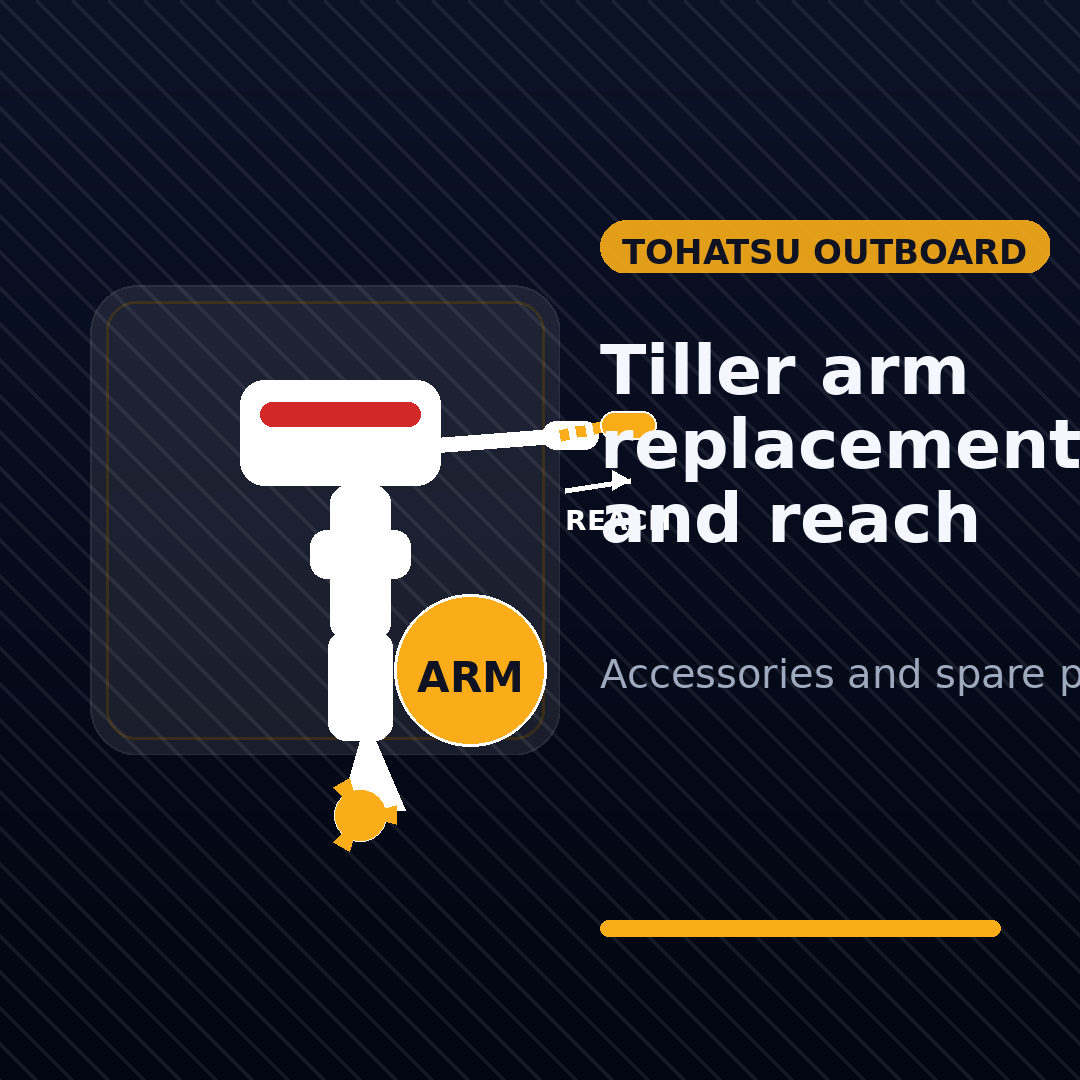 Tohatsu tiller arm replacement: how to swap the handle and add a longer reach extension