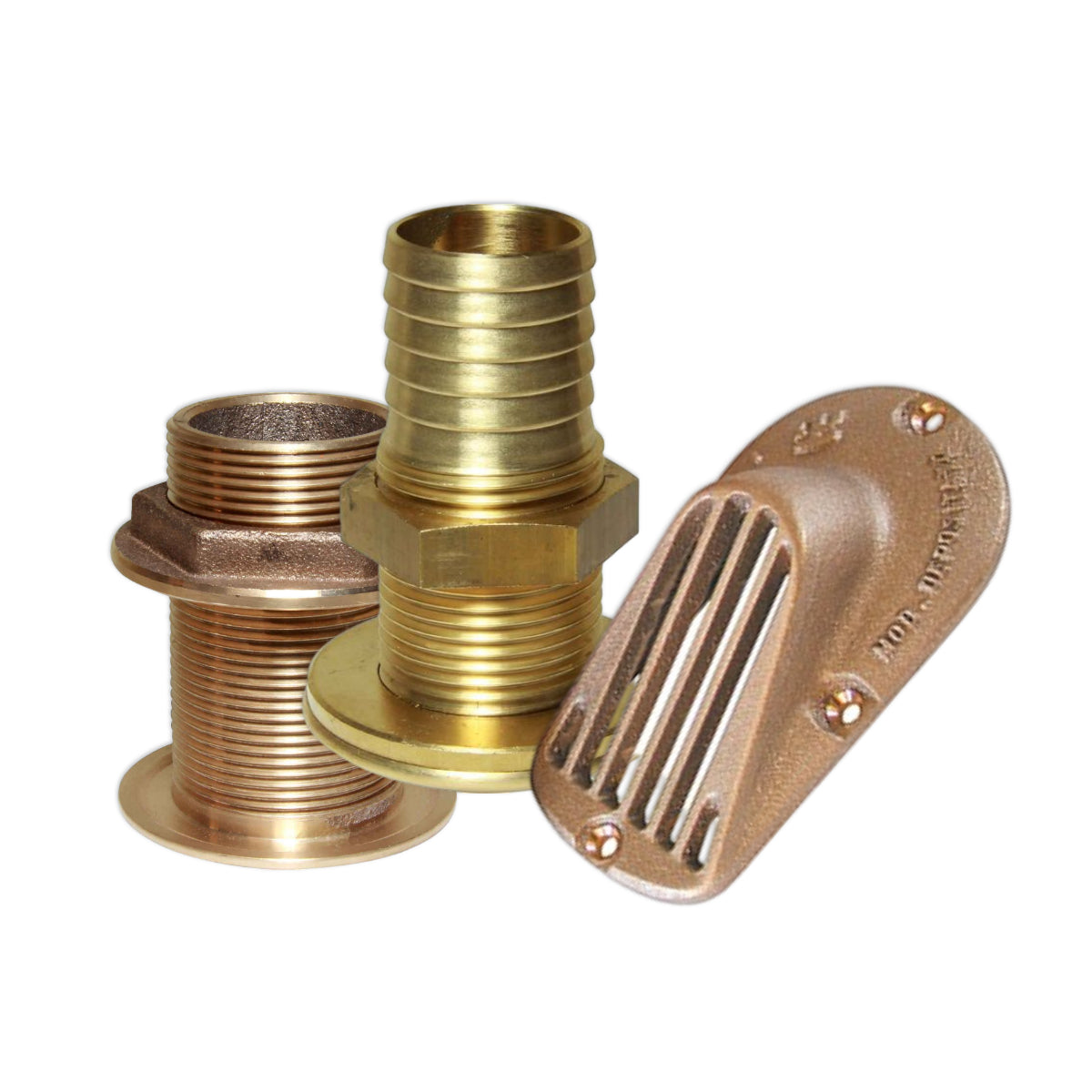 Various through hull fittings and scuppers