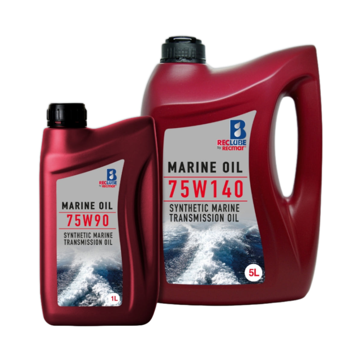 Bottles of marine engine oil.
