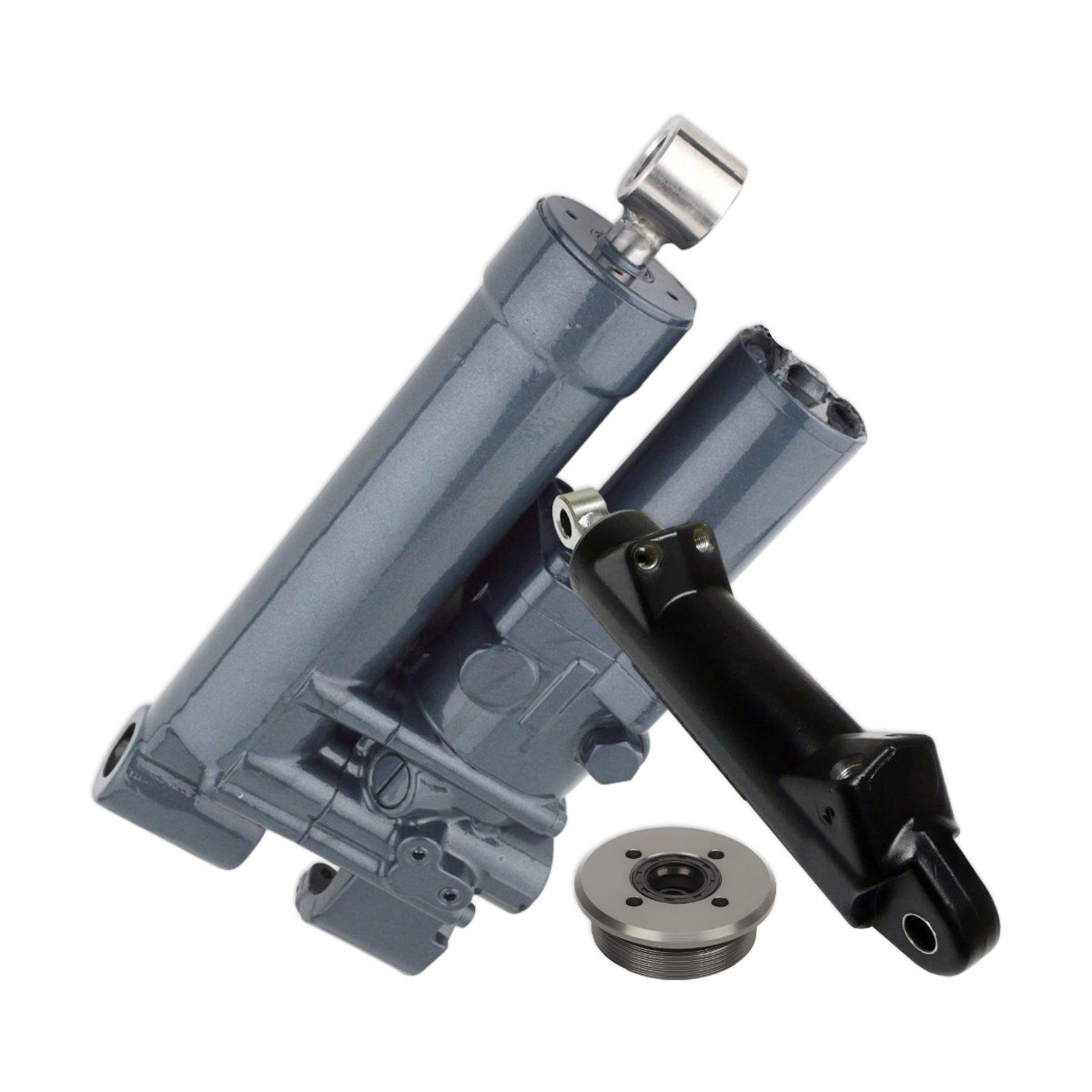 Outboard trim ram sat behind a sterndrive trim ram cylinder.