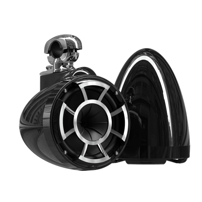 REV8™ Black V2 | Wet Sounds Revolution Series 8" Black Tower Speakers - TMP Global