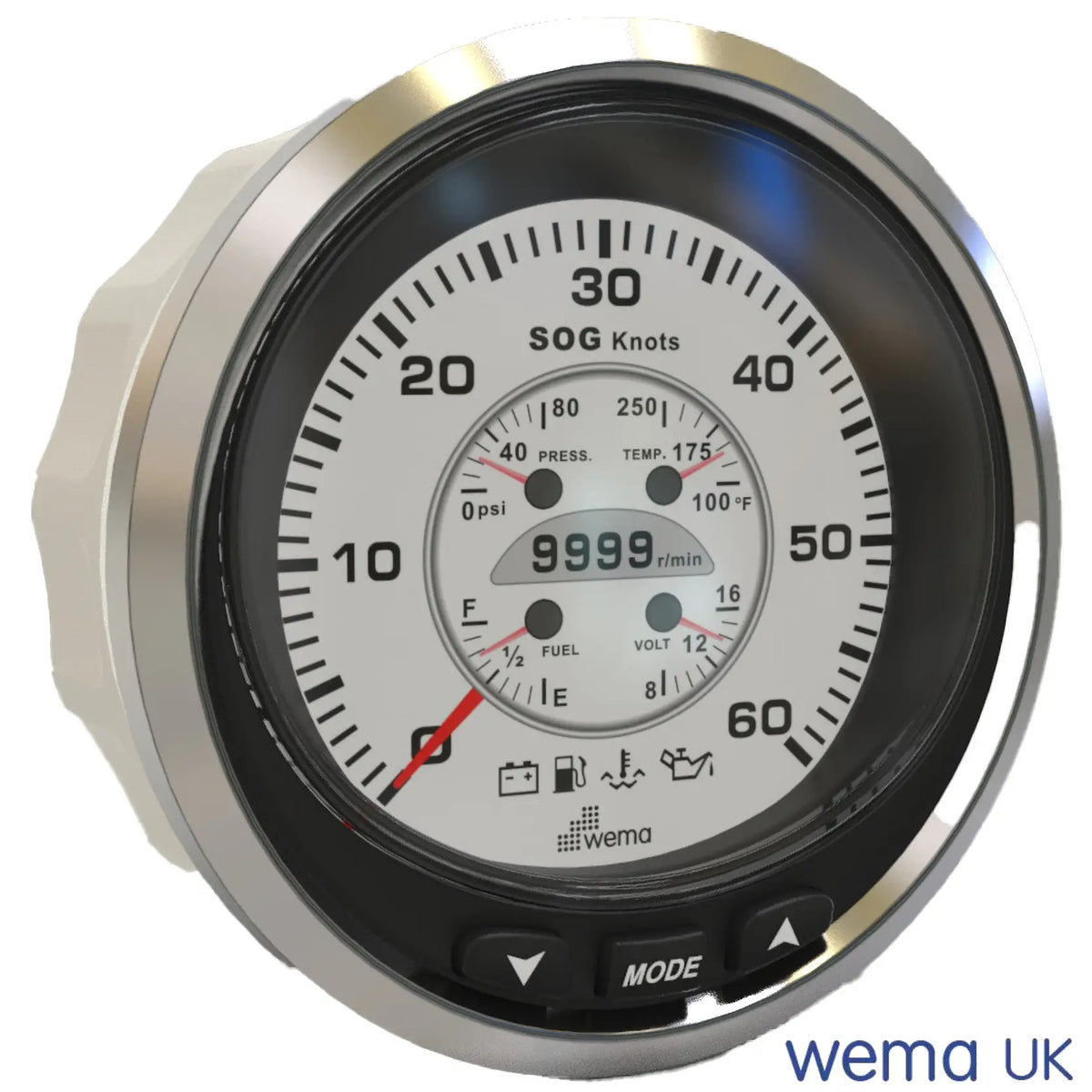 3" Colour LCD Multi-Function Gauge | Wema UK | SKU 220027 - Wema UK marine part