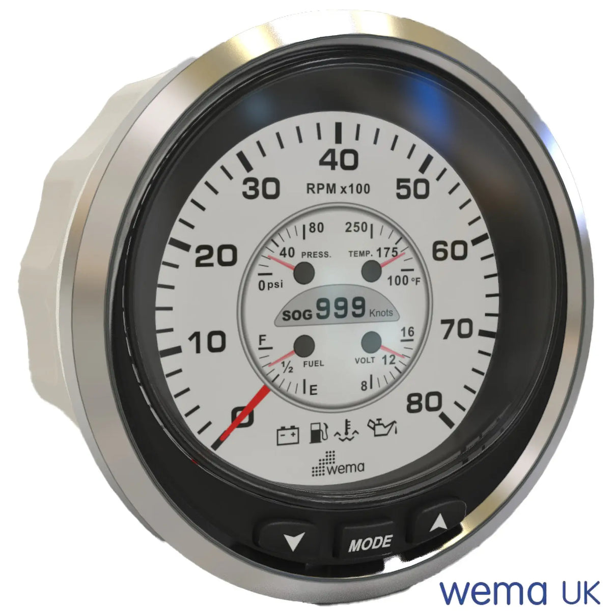3" Colour LCD Multi-Function Gauge | Wema UK | SKU 220027 - Wema UK marine part