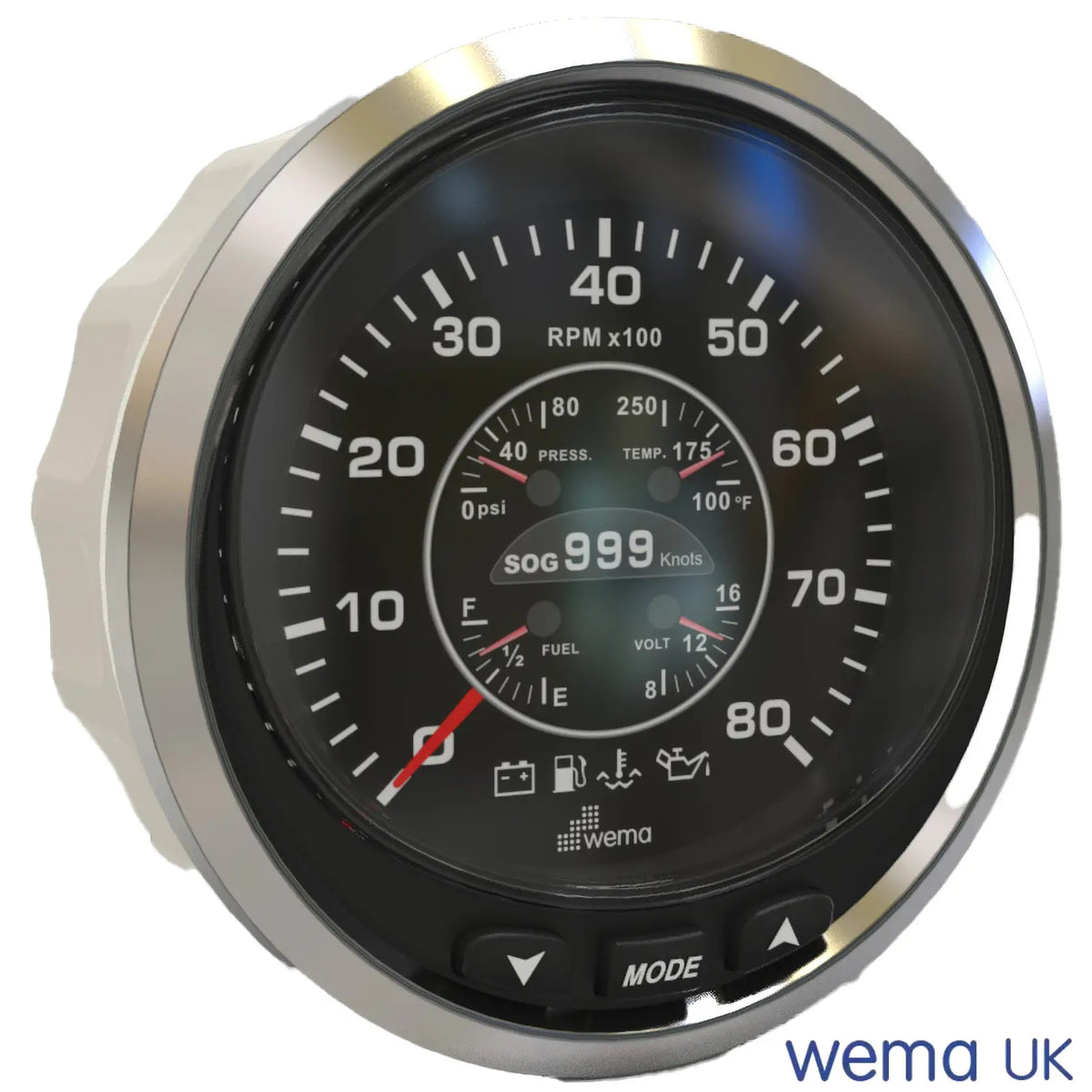 3" Colour LCD Multi-Function Gauge | Wema UK | SKU 220027 - Wema UK marine part