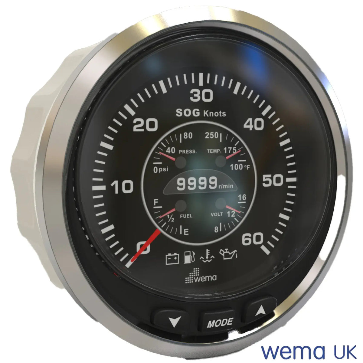 3" Colour LCD Multi-Function Gauge | Wema UK | SKU 220027 - Wema UK marine part