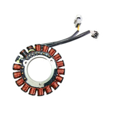 Image of a coil style outboard engine alternator on a white background.