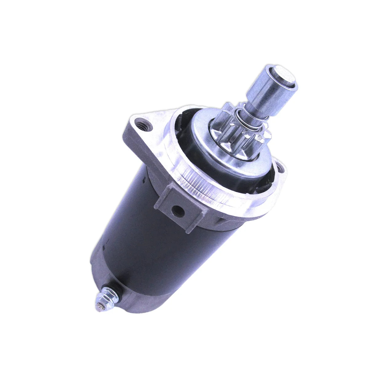Image of a starter motor on a white background.