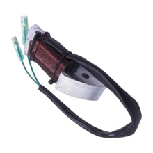 Image of a coil style outboard engine alternator on a white background.