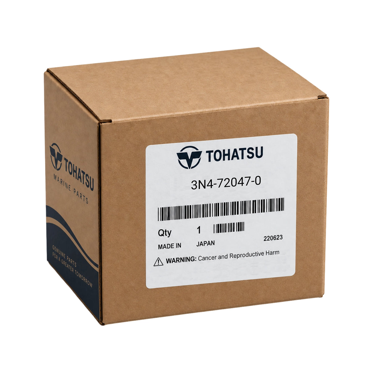 Image of a parts box with the label "3N4-72047-0"
