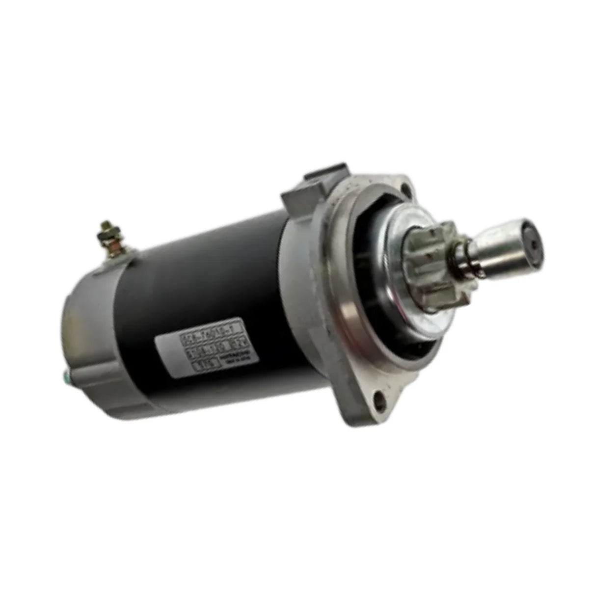 Image of a starter motor on a white background.