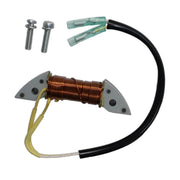 Image of a coil style outboard engine alternator on a white background.