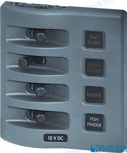 PANNEAU WD 12 V CC AVEC FUSIBLE 4 POS GRIS | OEM 4304 | ÉLECTRIQUE |