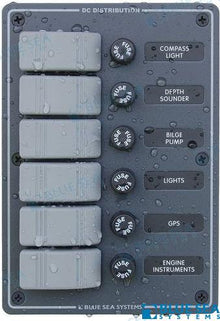 PANNEAU H2O 12 V CC 6 POS VERT | OEM 8053 | ÉLECTRIQUE |