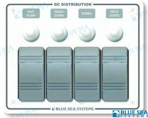 PANNEAU ÉTANCHE 12 VCC 4 DISJONCTEURS HORIZONTAL | OEM 8272 | ÉLECTRIQUE |