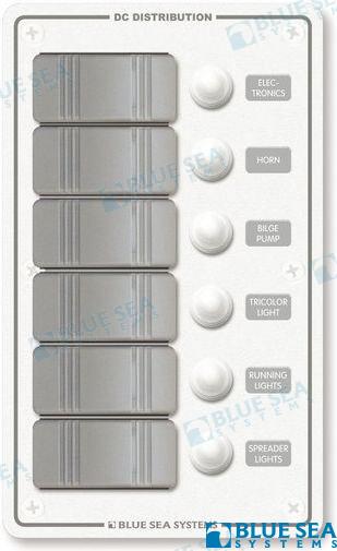 PANNEAU ÉTANCHE 12 VCC 6 DISJONCTEURS VERT. | OEM 8273 | ÉLECTRIQUE |