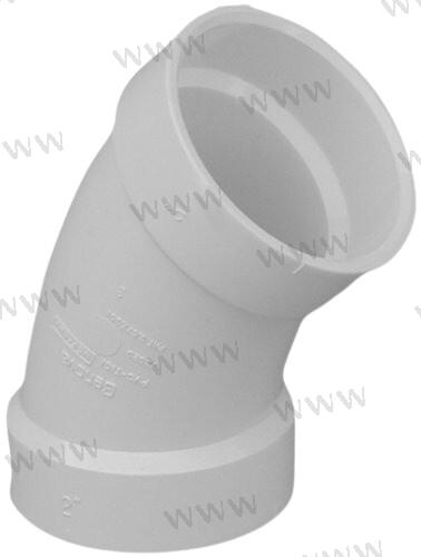 CODO DE 3,50" X 45 GRADOS (BLANCO) | OEM 1200111W | GENERADORES |