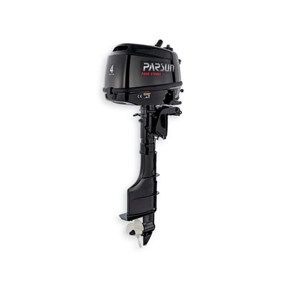 F4BMS Parsun 4hp 4-stroke outboard engine. Side front view.
