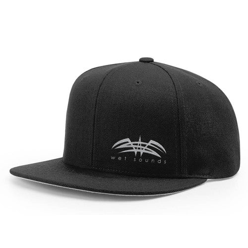 Wet Sounds Black Flexfit 210 Fitted Flatbill Cap w/Grey Logo - TMP Global