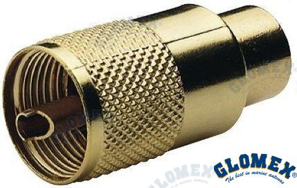 CONECTOR PL259 ORO PARA RG213 | OEM 131 ORO | VHF | GLOMEX