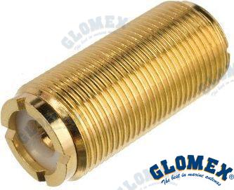 PL258 DOBLE HEMBRA DORADA PARA PL259 | OEM 133GOLD | VHF | GLOMEX