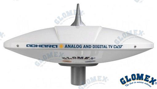 Glomex Adhara V9150 AGC TV and VHF Antenna 36dB 370mm 9150-AGC
