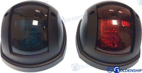 Paire de feux de navigation verticaux noirs à LED | OEM 10314 | FEUX | GOLDENSHIP
