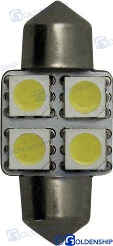 Ampoule navette 4 LED 1,2 W 10/30 V | OEM 10517 | Ampoules | GOLDENSHIP