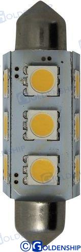 Ampoule navette 12 LED 1 W 10/30 V (2) Blanc glacé | OEM 10524 | Ampoules | GOLDENSHIP
