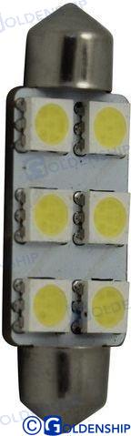Ampoule navette 6 LED 1,3 W 10/30 V (2) | OEM 10527 | Ampoules | GOLDENSHIP