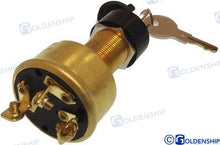Interrupteur d'allumage et de démarrage en laiton 3 points avec | OEM 11151 | Allumage | GOLDENSHIP