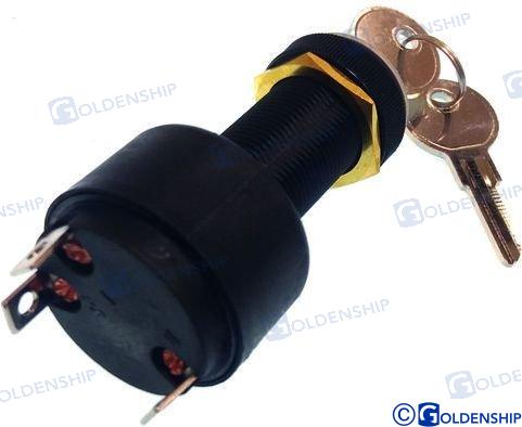 Interrupteur d'allumage et de démarrage Volvo Penta en plastique 3 points | OEM 11152 | Allumage | Goldship