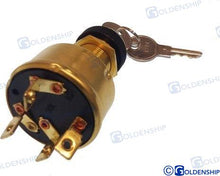 Interrupteur d'allumage et de démarrage en laiton 4 points, 3 positions, avec | OEM 11154 | Allumage | GOLDENSHIP