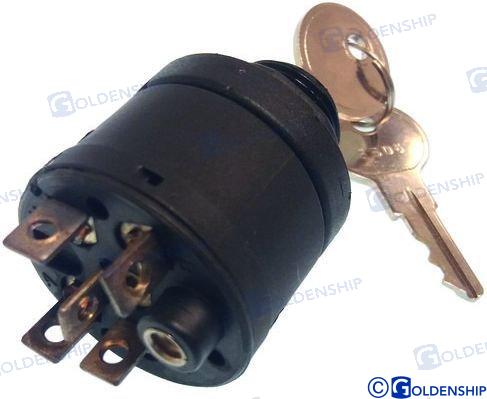 Interrupteur d'allumage et de démarrage Mercruiser en plastique 6 broches, 3 positions | OEM 11157 | Allumage | Goldship
