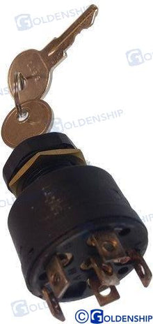 Interrupteur d'allumage et de démarrage Mercruiser en plastique 6 broches, 3 positions | OEM 11158 | Allumage | Goldship